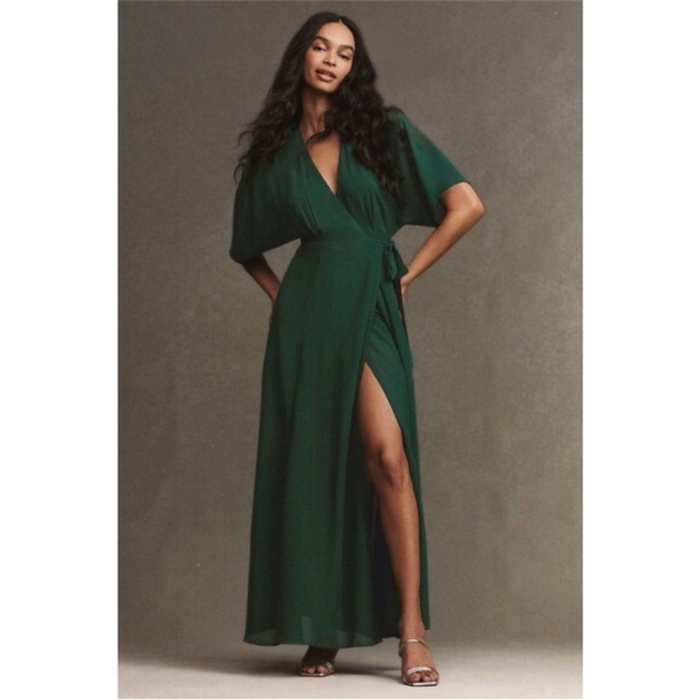 NEW Reformation Winslow Dress Emerald XS - Picture 1 of 17
